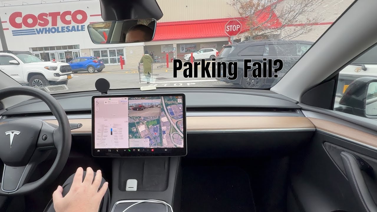 We Tried Tesla FSD 14.2.1 at Costco… Big Mistake