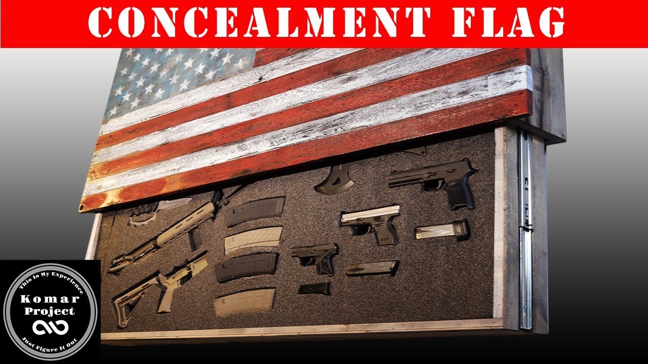 Motorized Concealment Flag Made out of Pallet Wood
