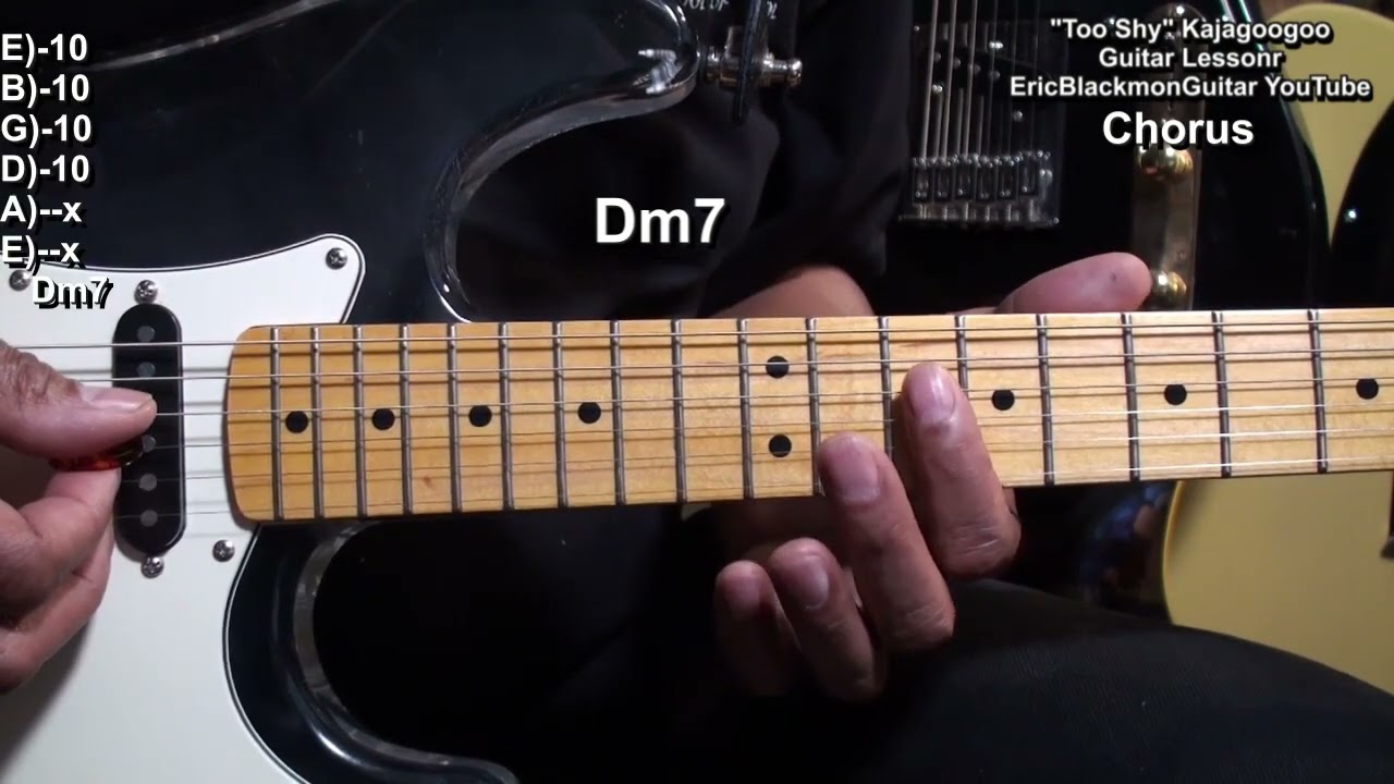 How To Play TOO SHY Kajagoogoo Guitar Chords & Riffs Lesson - EBow@EricBlackmonGuitar