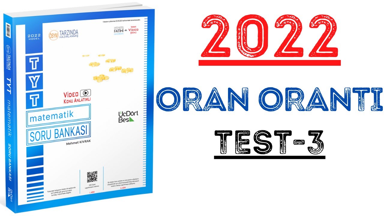 (2022)345 TYT MATEMATİK | ORAN ORANTI TEST-3 | #yks2022 #tyt2022 #2022tayfa #345