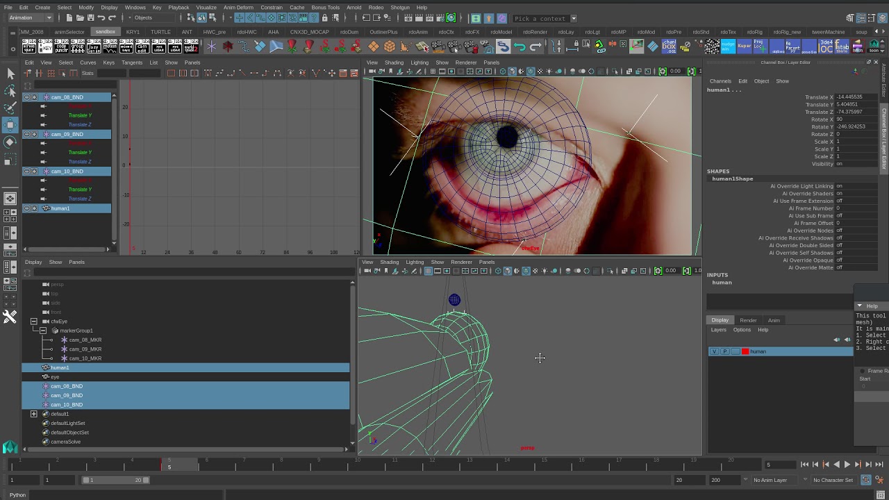 Open Source Maya mmSolver part 2 (eyeball tracking)