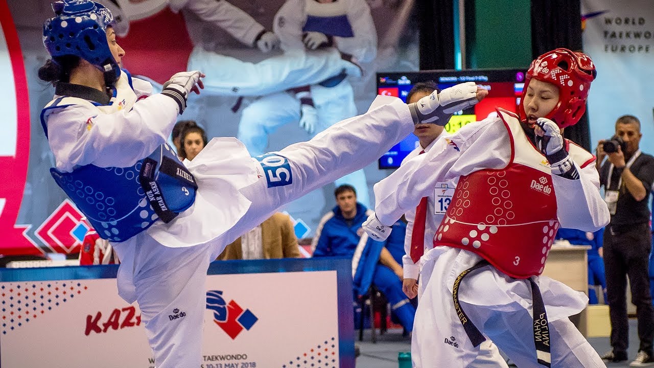 Nur Tatar (TUR) vs Polina Khan (RUS). European Taekwondo Championships Kazan-2018