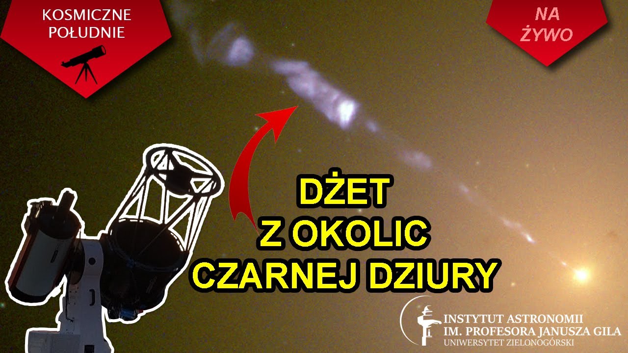 Galaktyki w gwiazdozbiorze Panna. Obserwujemy gigantyczną galaktykę M87 i jej dżet. LIVE 184