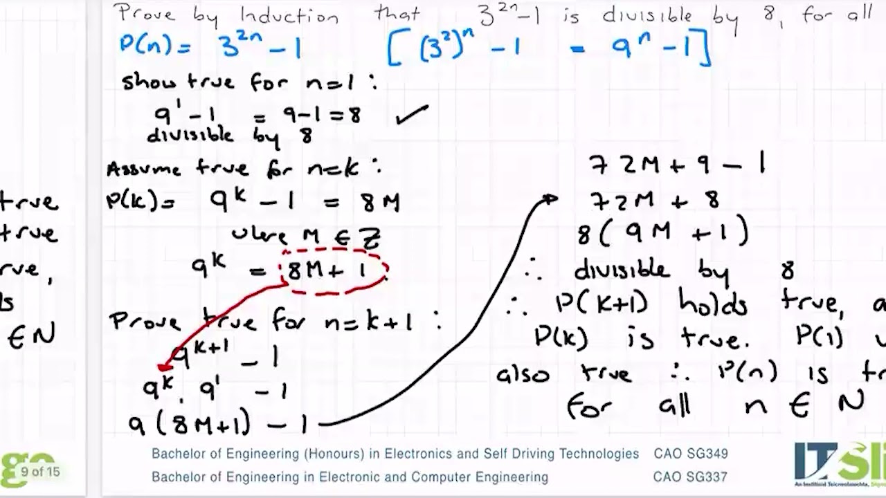 Proof by induction Divisibility example 3 Leaving Cert Higher Level Maths