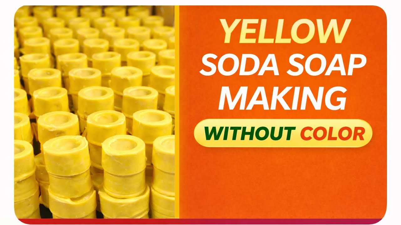	How to Make Yellow Soda Soap | Easy & Profitable Soap Making#soapmaking #Diy