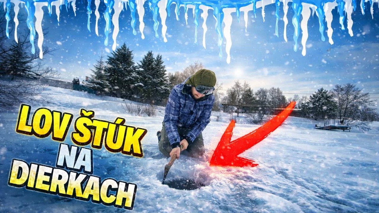 Lov rýb na dierkach🎣  ŠŤUKA z pod ľadu 🧊