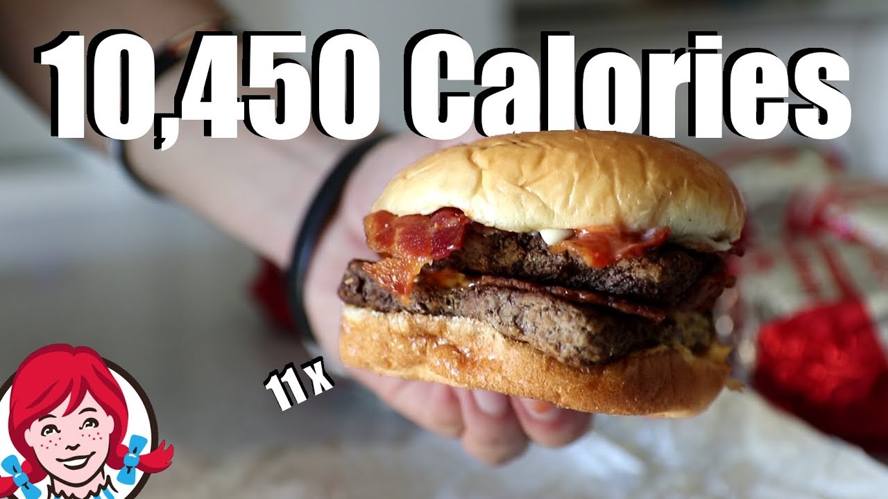 10,000 Calorie Baconator Challenge!! (11 Burgers)