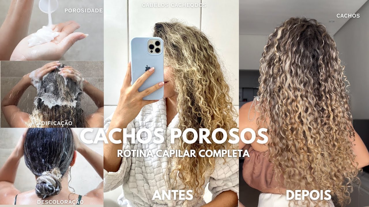 CACHOS POROSOS NUNCA MAIS! Rotina capilar completa para recuperar e selar os fios cacheados