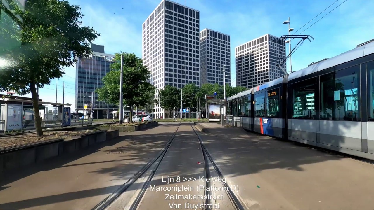 Cabinerit RET tram 8 Route Mei 2020 Spangen - Kleiweg