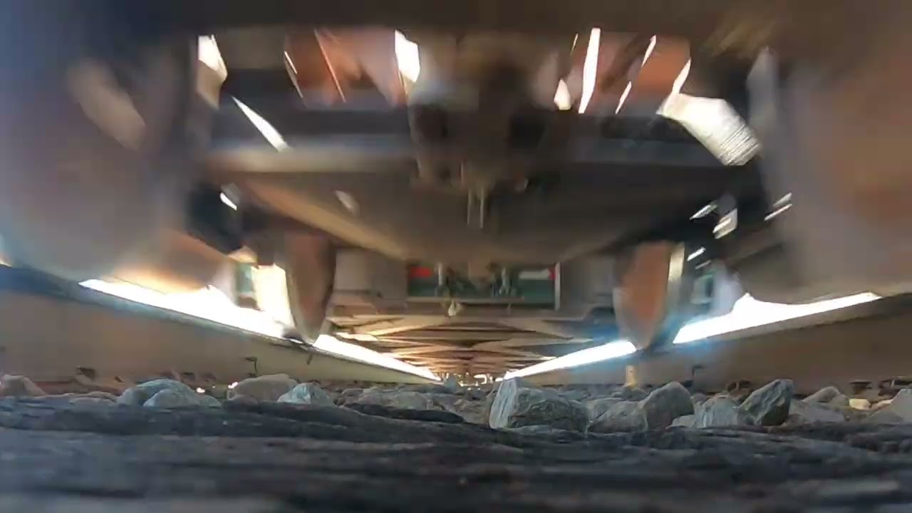 13K foot long Norfolk Southern train passing over GoPro Camera 