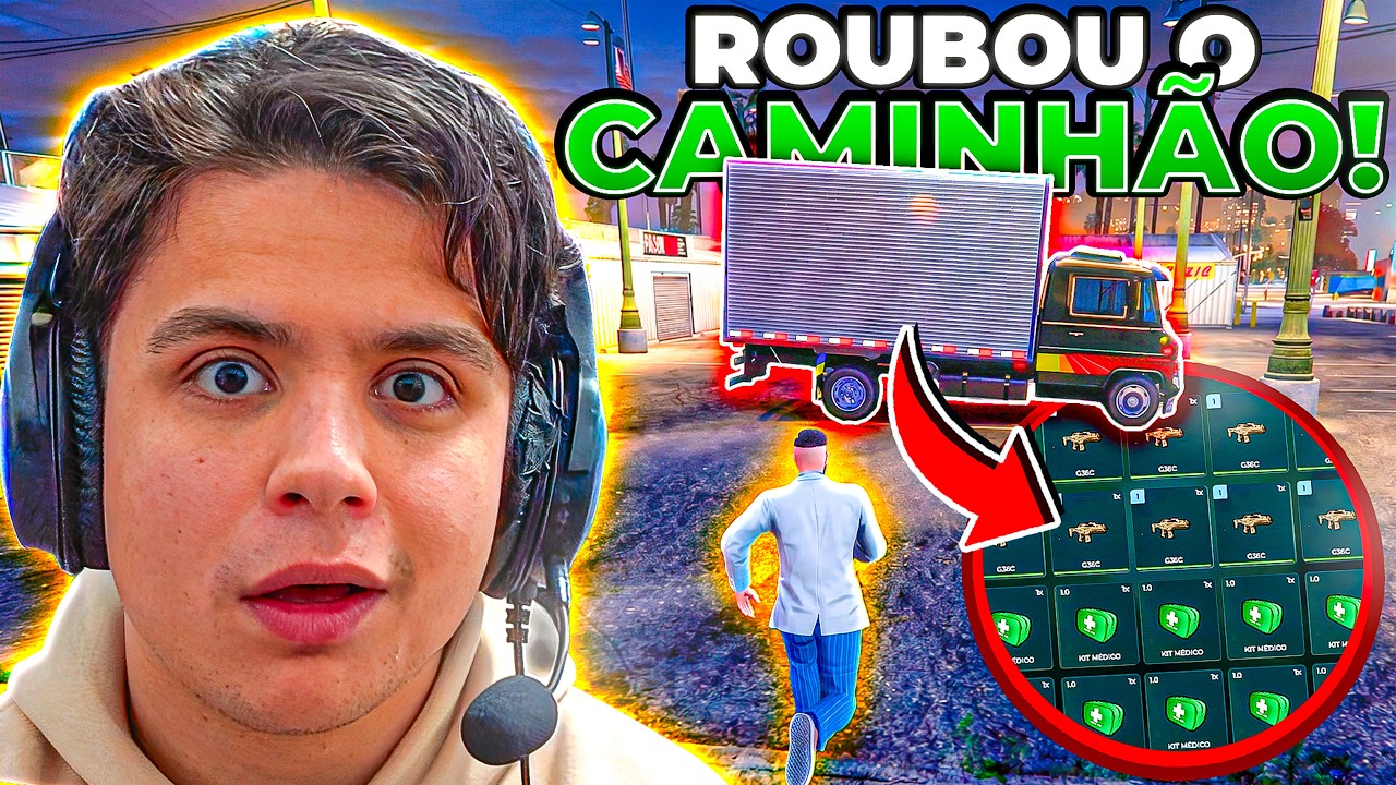 PAULINHO ROUBOU UMA CARGA CHEIA de ARMAMENTOS no GTA RP 😱 (Modder Clips)