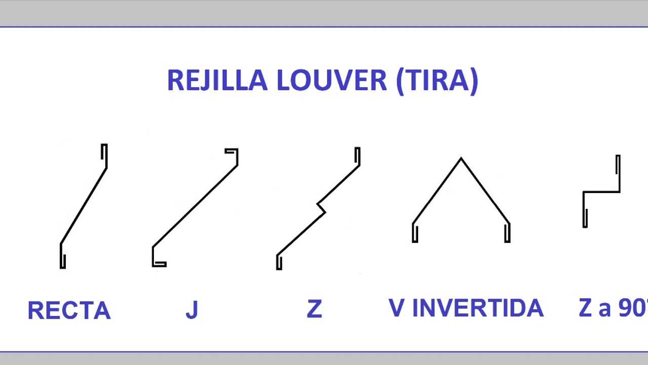 TIRA PARA REJILLA LOUVER / PERSIANA PARA REJILLA DE VENTILACIÓN