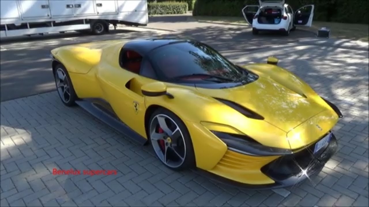 2022 Ferrari Daytona SP3 in Giallo Modena Reveal,First looks,cold start and first drive