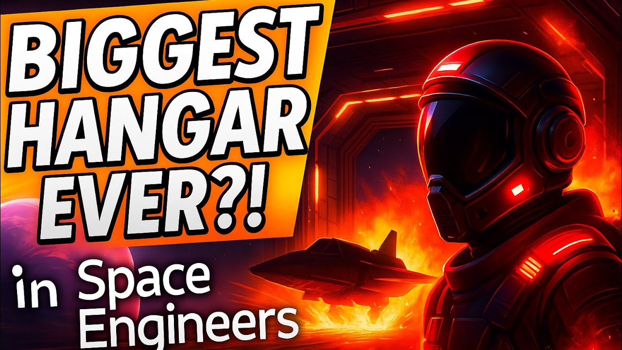 Building the BIGGEST & BADDEST Spaceship Hangar Space Engineers Europa Survival:(Episode 4 2025)