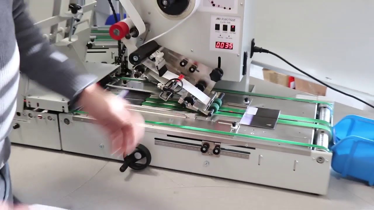 Etiqueteuse JMV LAB510 - &eacute;tiquetage automatique d&acute; &eacute;tuis carte porte-carte