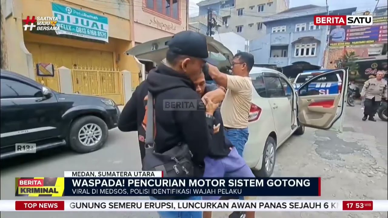 Terekam CCTV Curi Motor dengan Digotong, Dua Pelaku Diringkus Polisi #Beritasatu