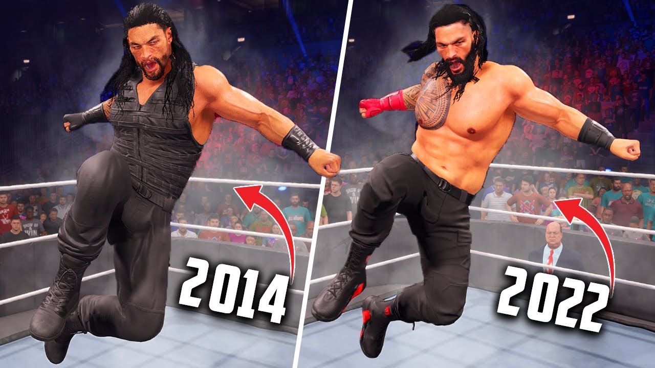 Roman Reigns - Superman Punch Evolution in WWE Games (2K15 to 2K22)