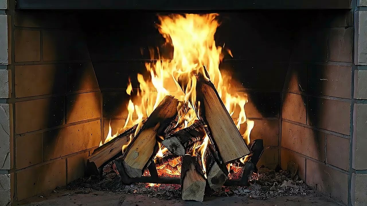 2 Hour Soft Relaxing Music with Fireplace Visuals 4K 🔥