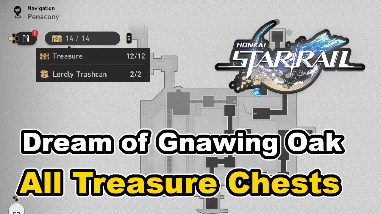 Honkai Star Rail - Dream of Gnawing Oak - All Treasure Chest Locations (Chests & Trashcan)