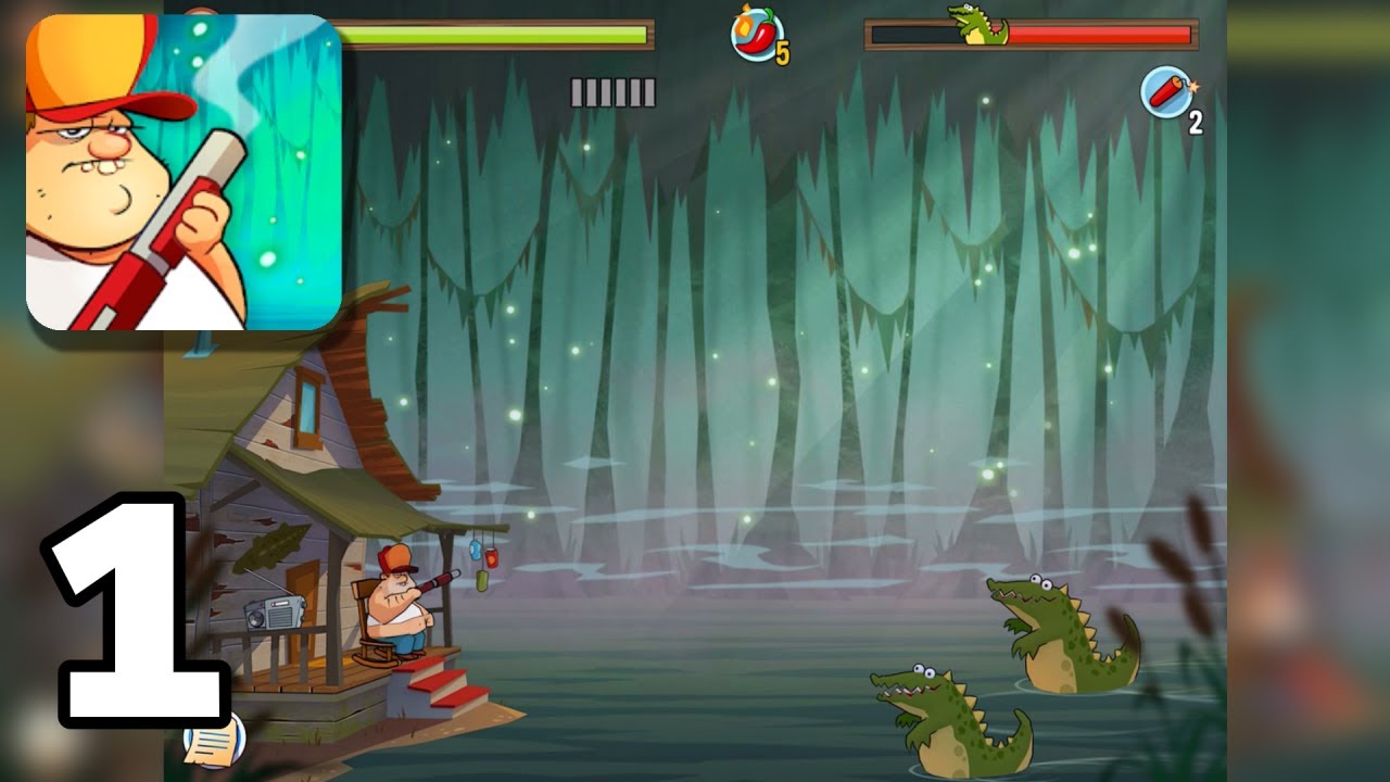 Swamp Attack - Gameplay Walkthrough Part 1 - Levels 1-5 Completed (iOS, Android)