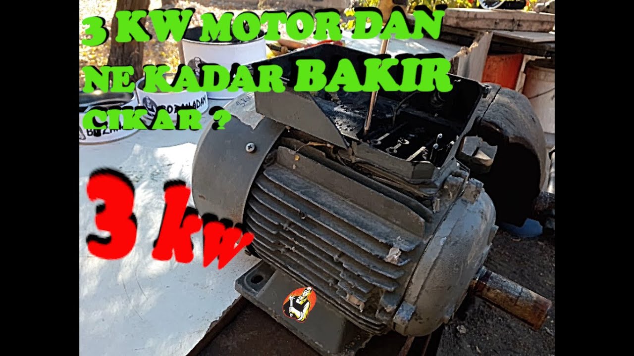 3 KW MOTOR DAN NE KADAR BAKIR ÇIKAR ? ♻️ 🔥🔧