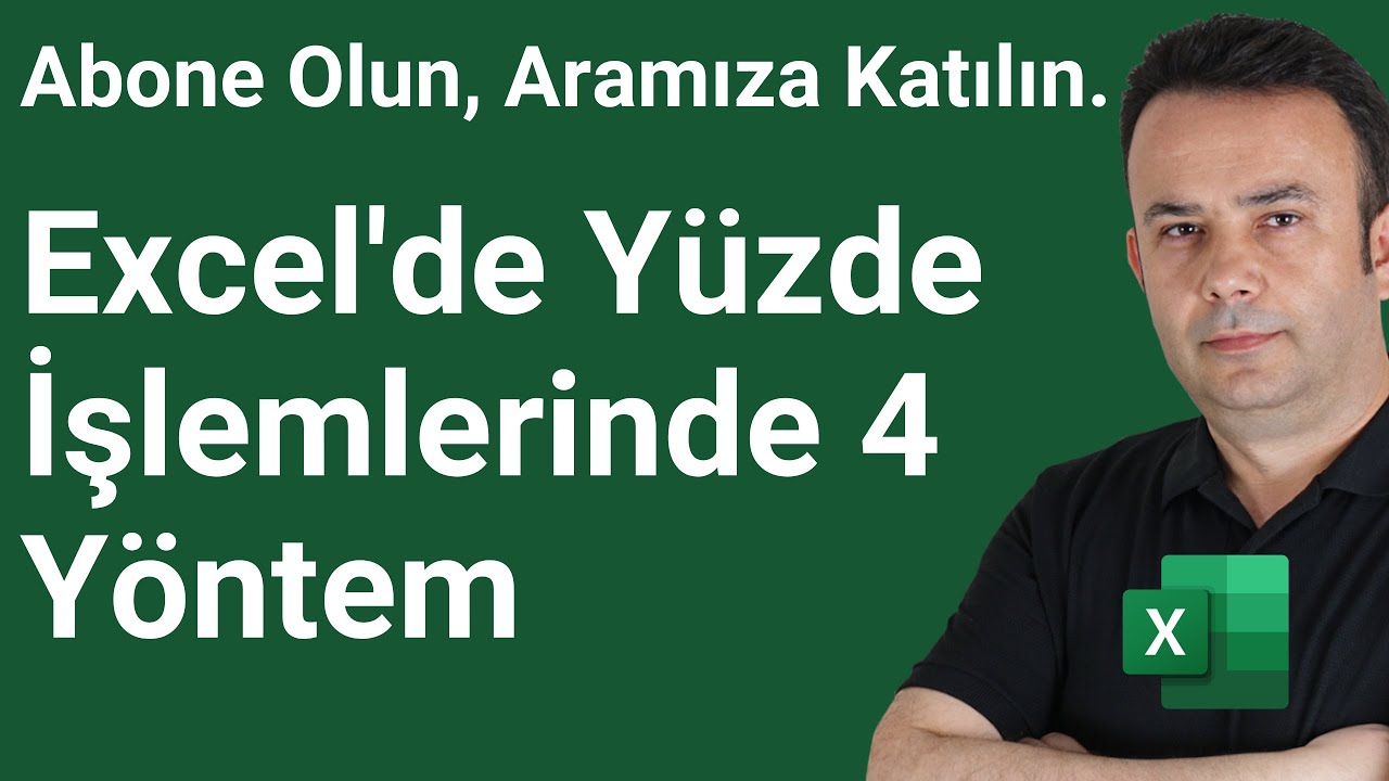 Excel Yüzde Dağılımı bulmada Kullanabileceğiniz 4 yöntem