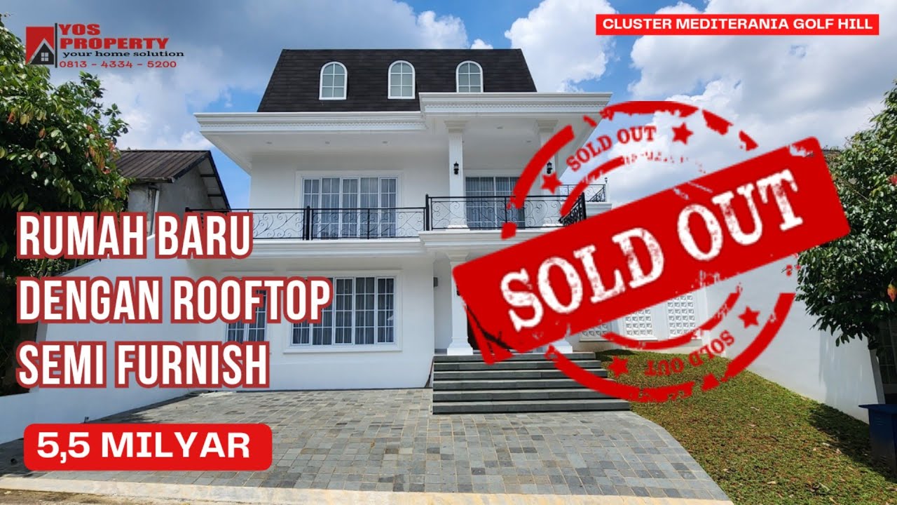 Rumah Baru Dengan Rooftop Semi Furnish || 5,5 Milyar || MGH || Sentul City