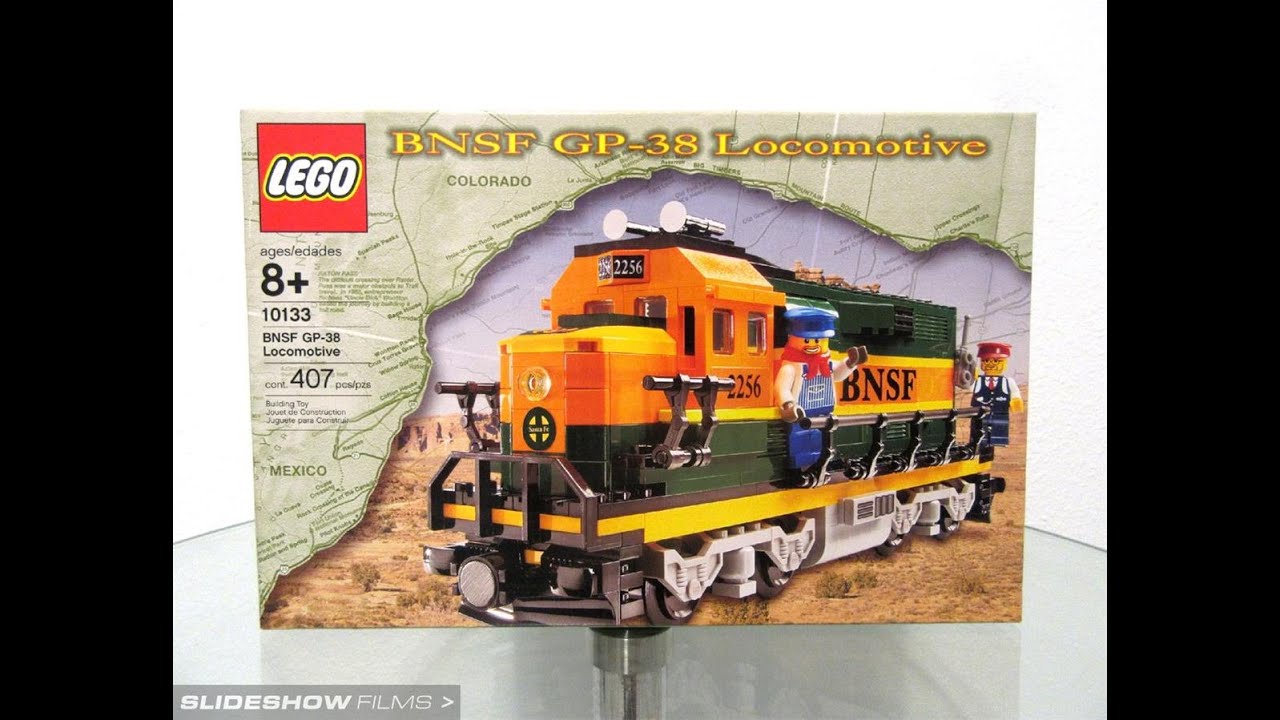 Lego 10133 BNSF GP-38 Locomotive Train - Sealed in Box (Brick Slideshow)