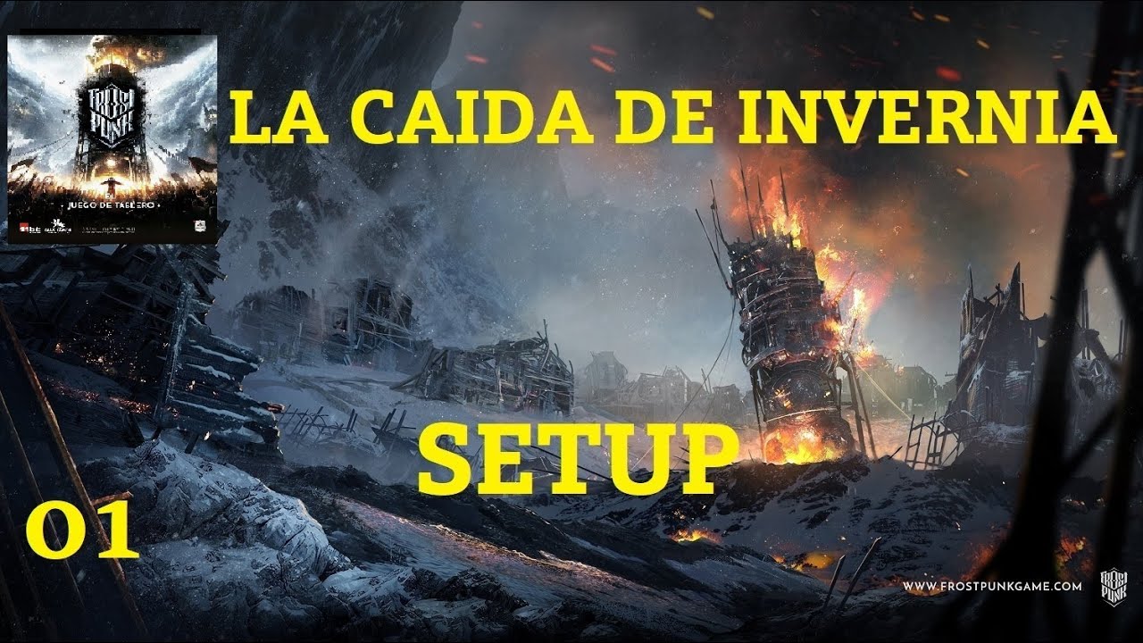 PARTIDA A FROSTPUNK LA CAIDA DE INVERNIA JUEGO DE MESA (EN SOLITARIO) SETUP -PARTE1/?-
