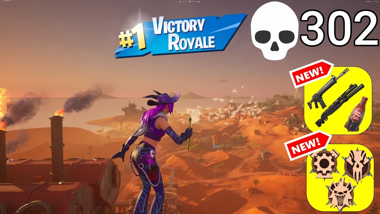 302 Elimination Solo Vs Squads Zero Build Gameplay (NEW Fortnite Chapter 5 Season3)