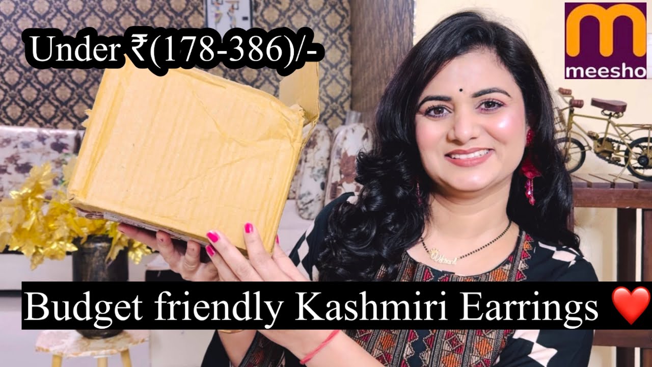 Huge Meesho Jewellery Haul Under ₹386, Traditional Jewellery, Kashmiri Earrings, Jhumki