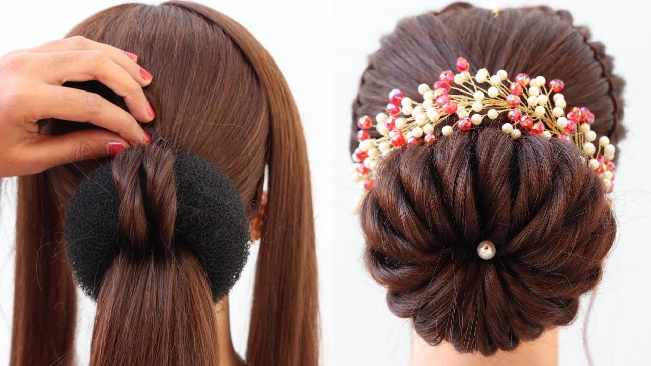 simple bun hairstyle for ladies | hairstyle for women | juda hairstyle for bridal