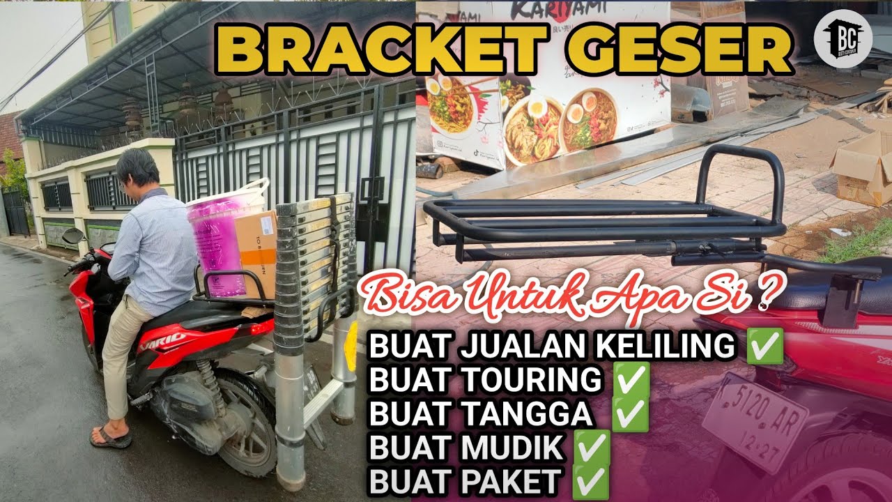 BRACKET GESER MOTOR UNTUK SEMUA JENIS MOTOR / BRACKET UNIVERSAL MODIFIKASI  BISA UNTUK TANGGA LIPAT