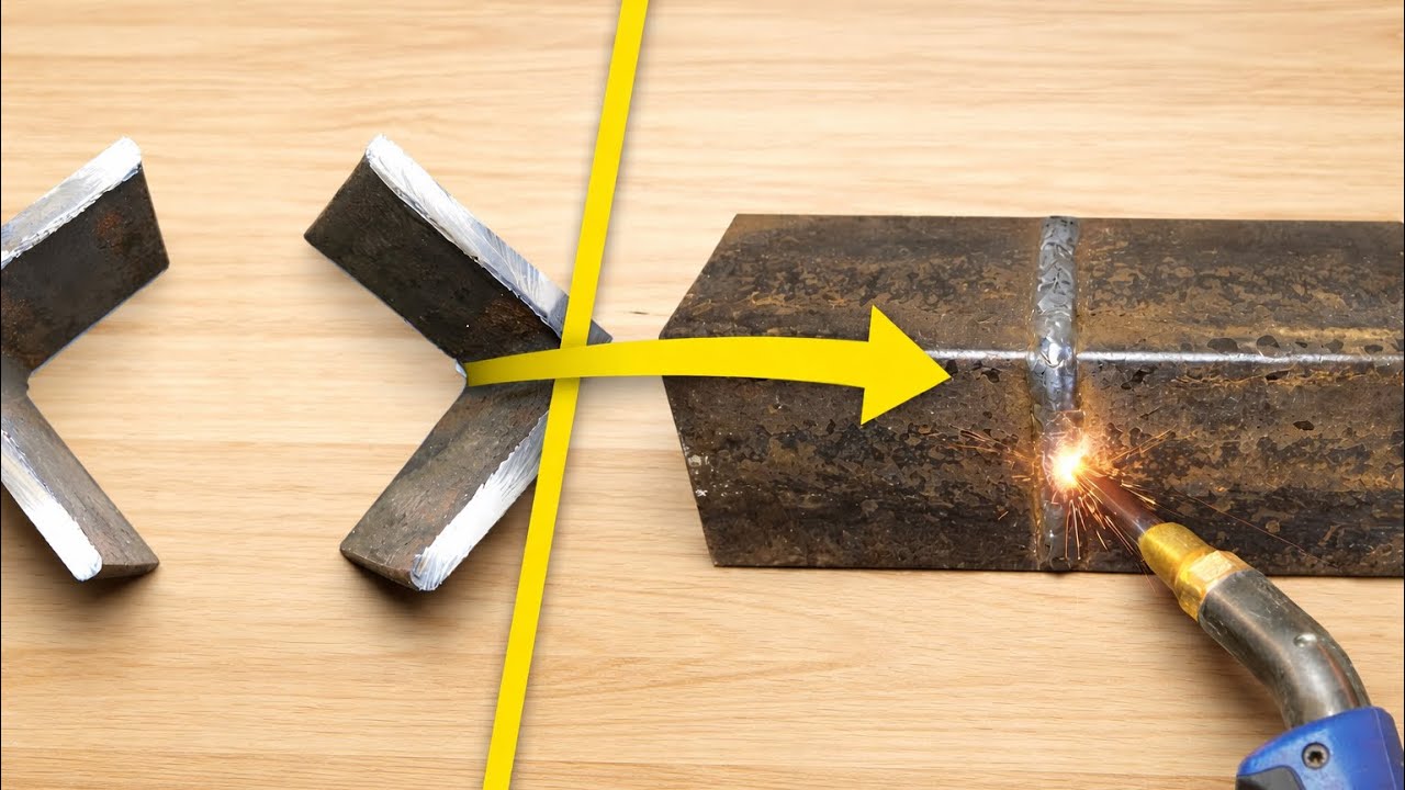 Simple Way to Weld Steel angle ! DIY Mig Welding!