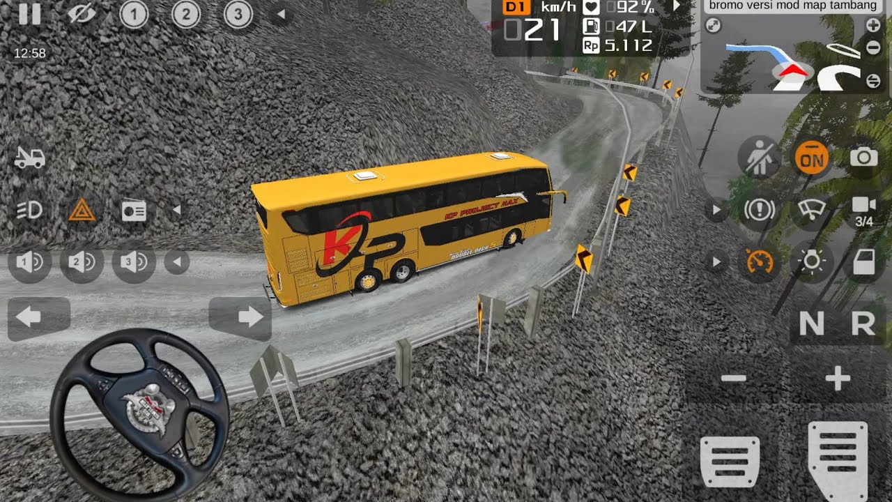 New double deck bus drive on off road|✓ Simulator 🎮