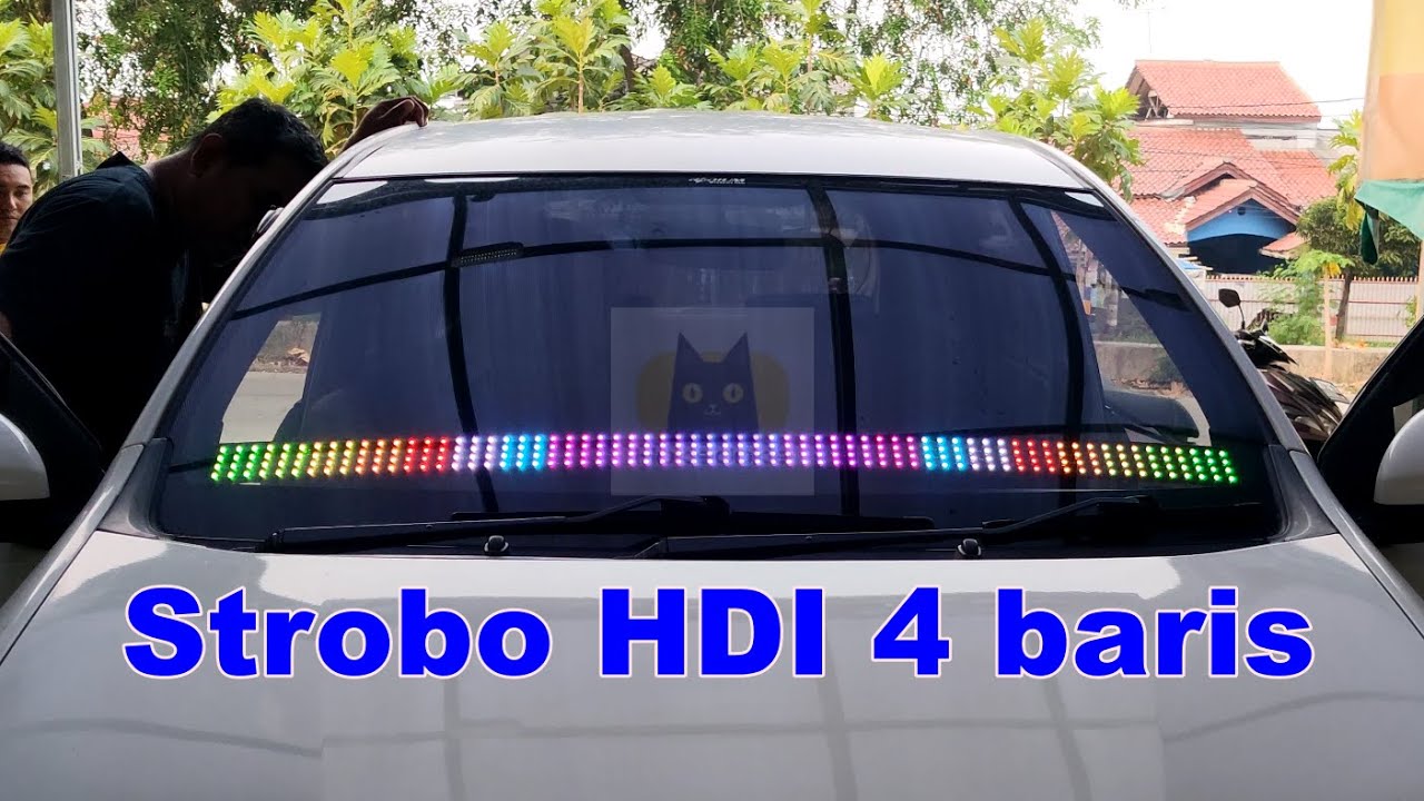 Review dan cara pasang Strobo RGB 4 Baris HDI
