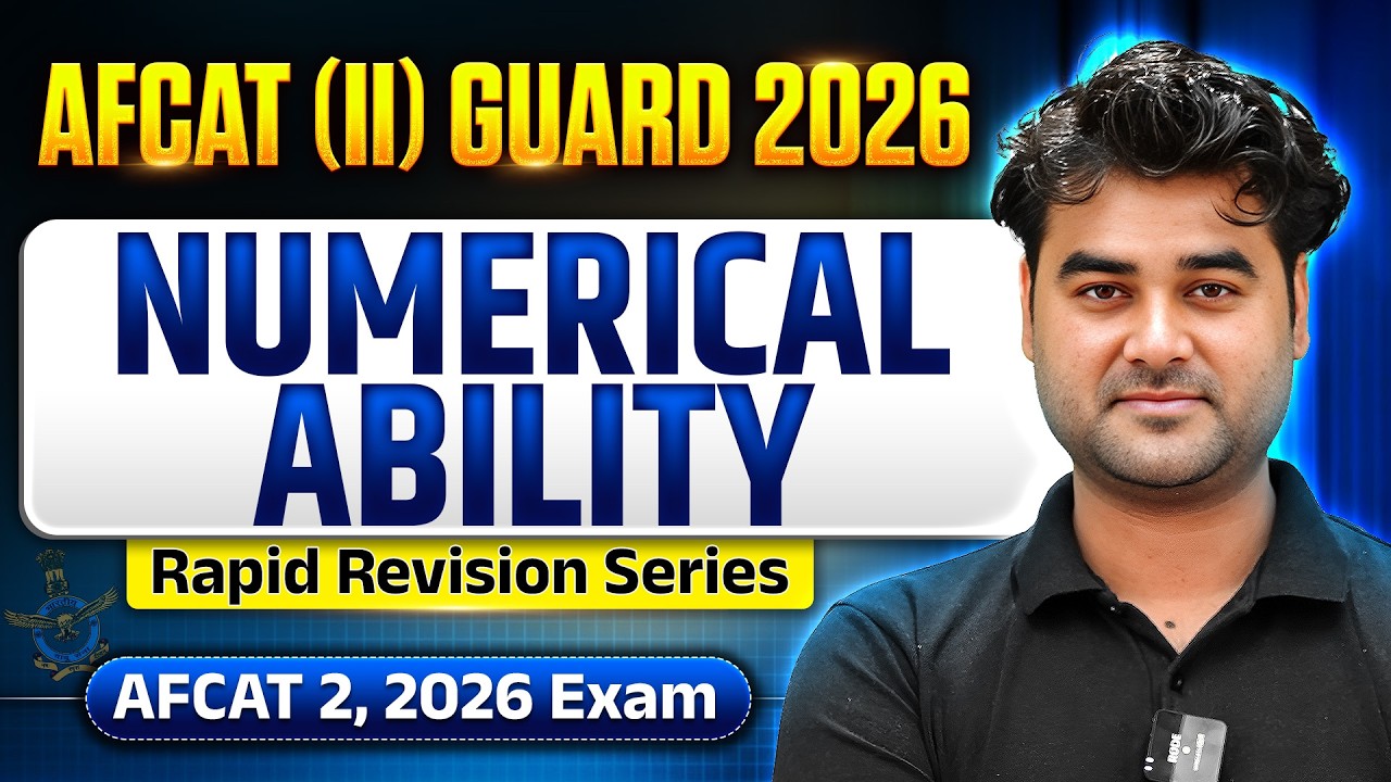 AFCAT Exam Numerical Ability: Complete Rapid Revision of Numerical Ability For AFCAT 2, 2026 Exam DW