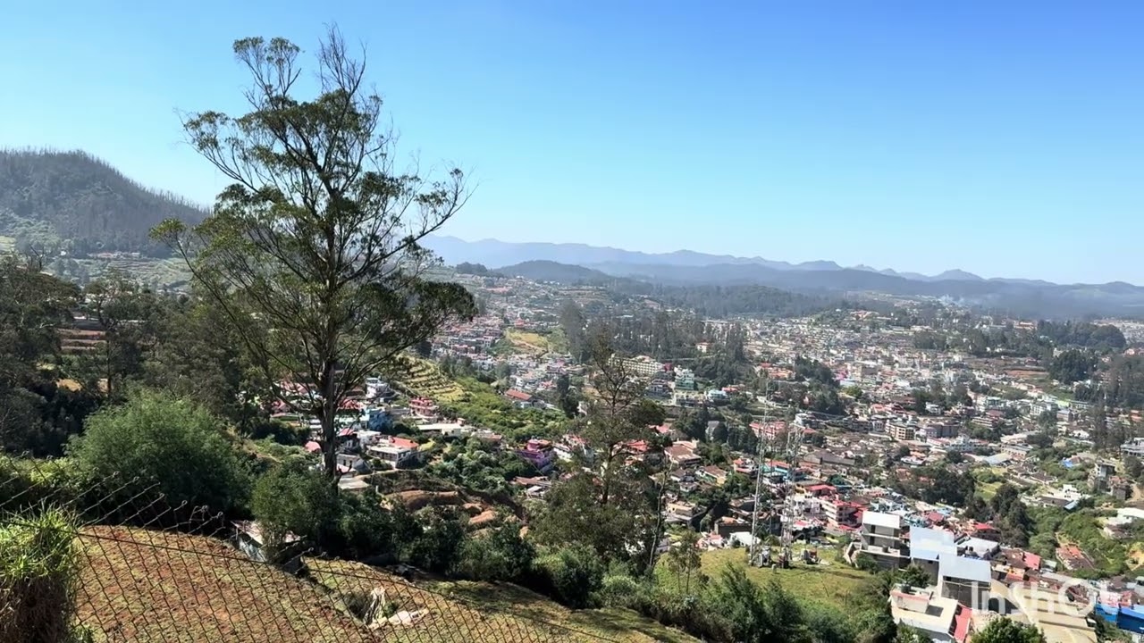 A panoramic view of Ooty hill station from Doddabetta peak