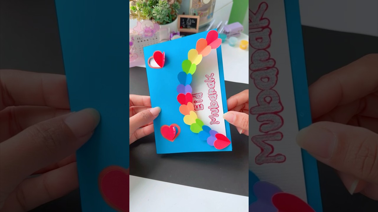 DIY Eid Mubarak Card Idea #shorts #art #diy #youtubeshorts