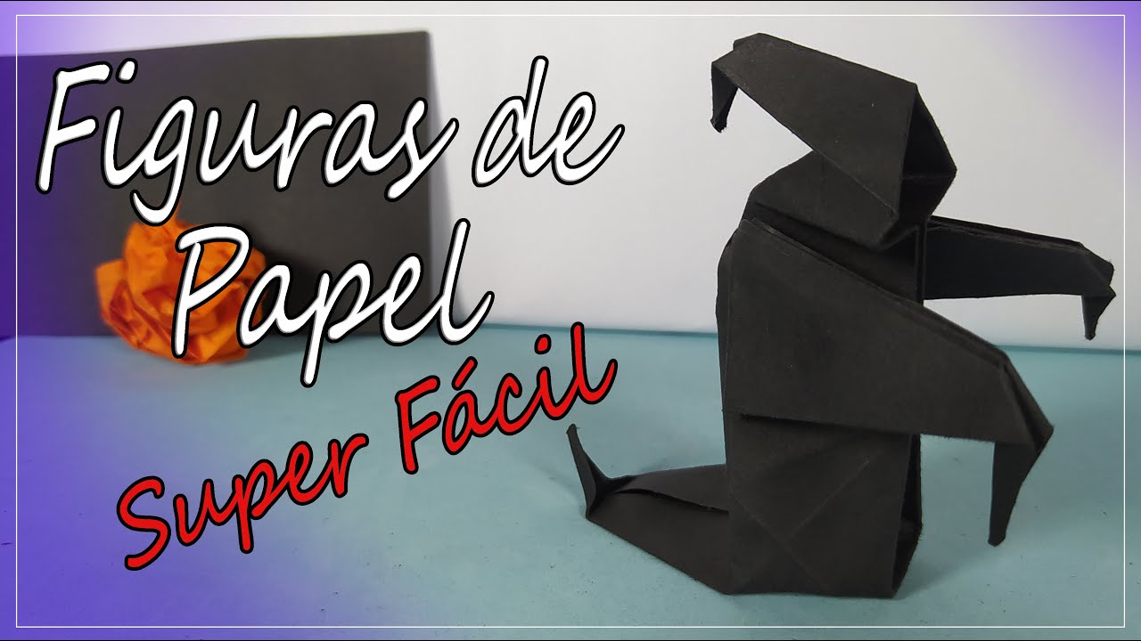 Como hacer FIGURAS DE PAPEL - ORIGAMI FANTASMA HALLOWEEN