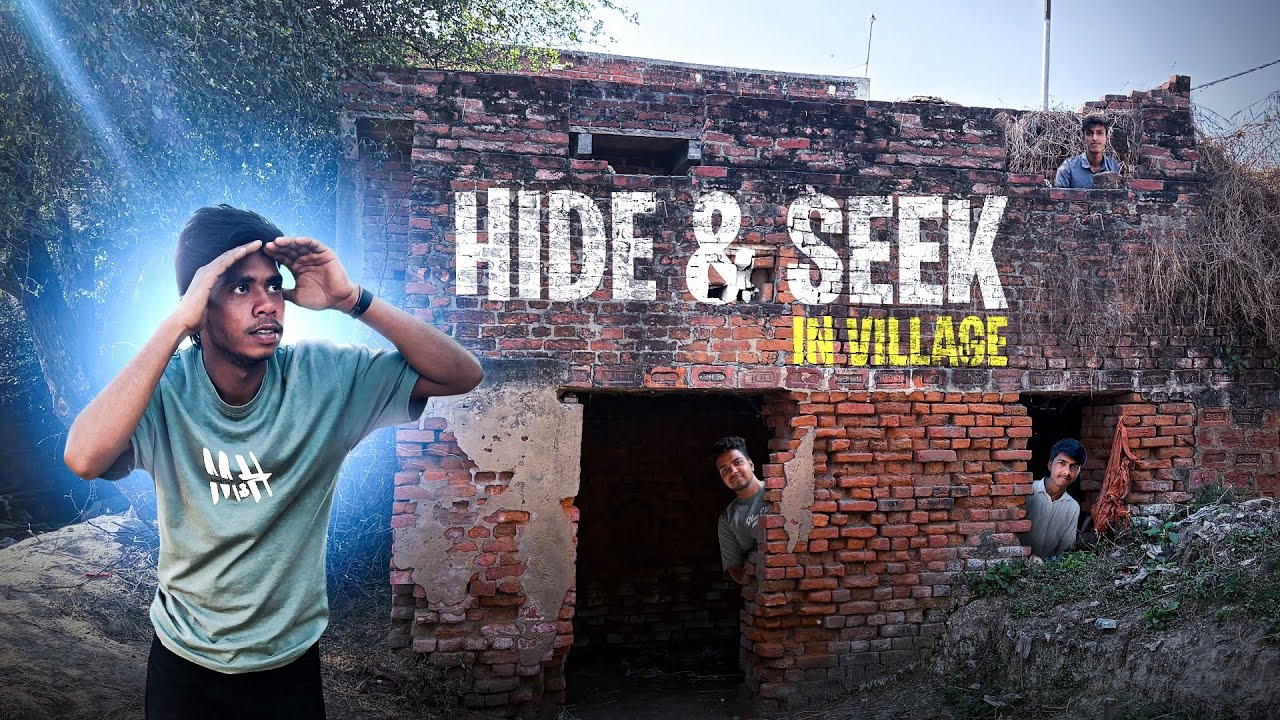 Playing Hide & Seek in village | गाँव में लुका-छिपी 🤪 with team