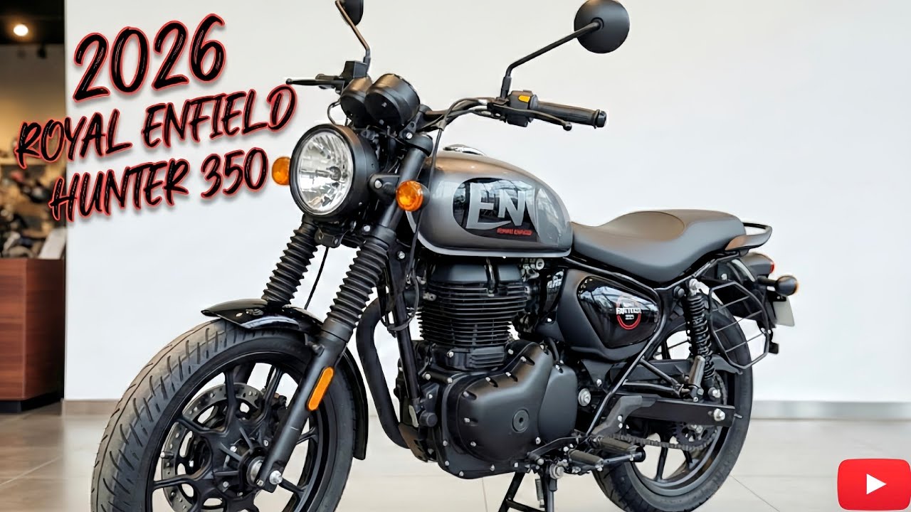 Мотоцикл Royal Enfield Hunter 350 2026 года выпуска 🔥 Полная информация, пробег и характеристики ...