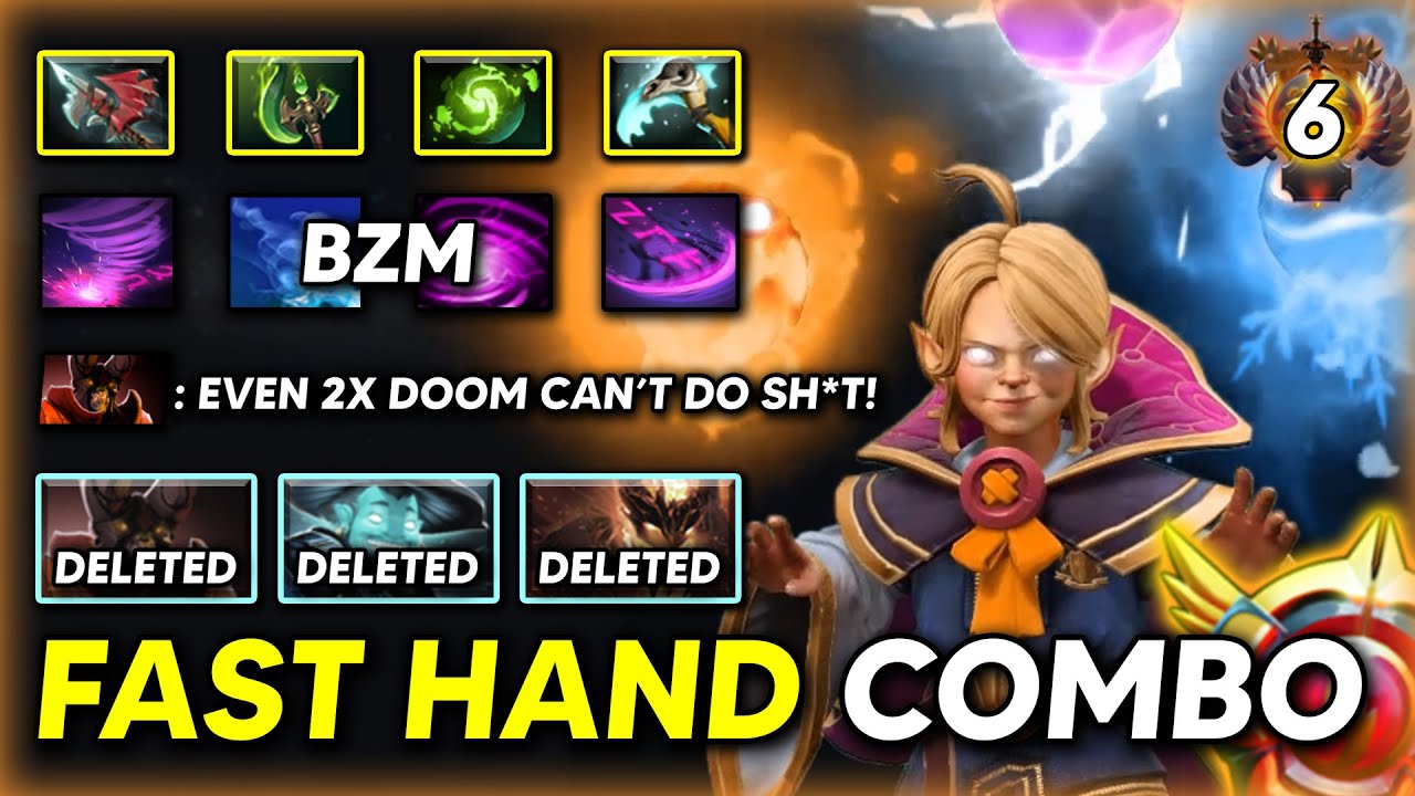 ULTRA FAST HAND COMBO MID By Bzm Invoker Scythe of Vyse + Refresher Orb Build 100% Dominates All