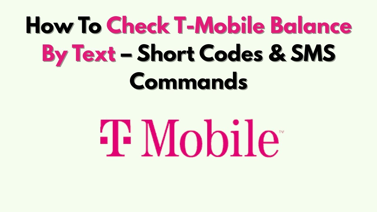 Как проверить баланс T-Mobile с помощью SMS: короткие коды и SMS-команды