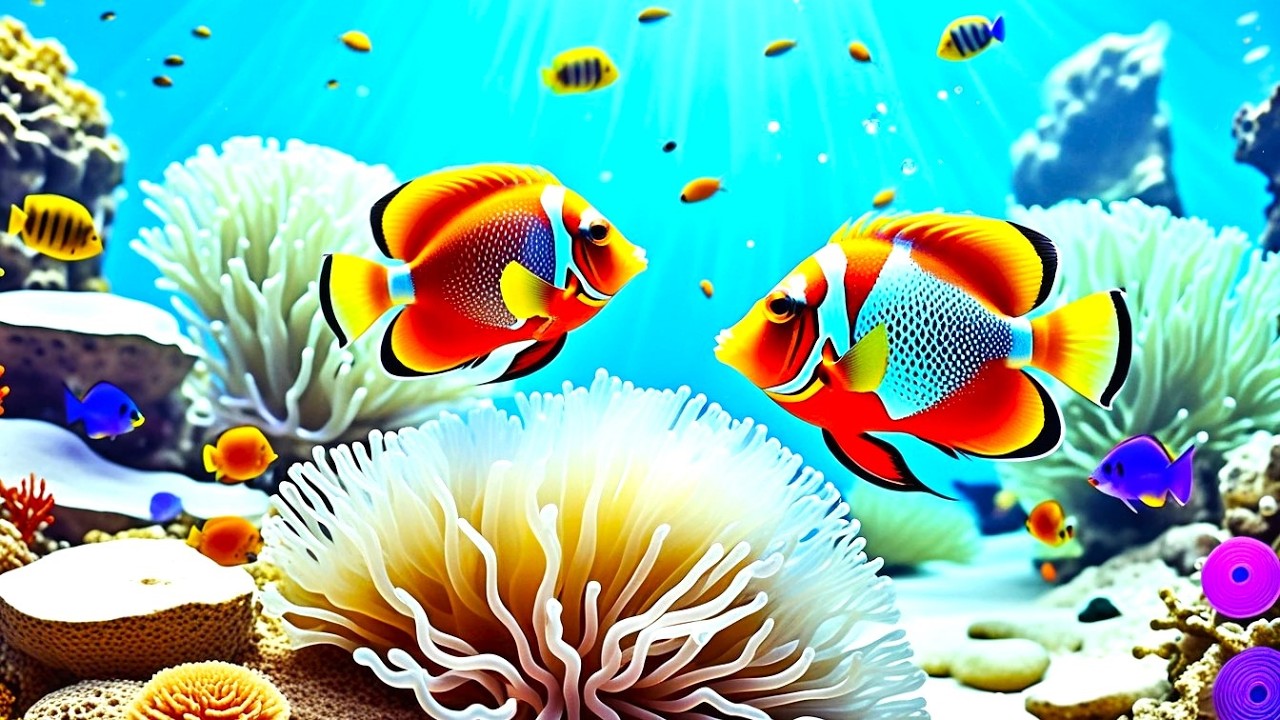Relaxing Music For Deep Sleep 🌊 4K Aquarium Background - Dive Into The Mesmerizing Sea Wonders