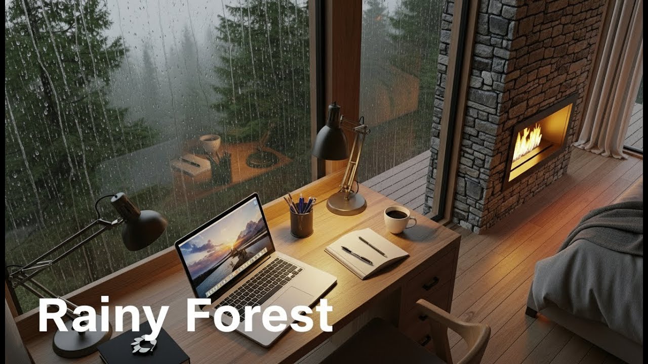 Work From a Rainy Cabin 🌧️ Deep Focus Lofi Beats