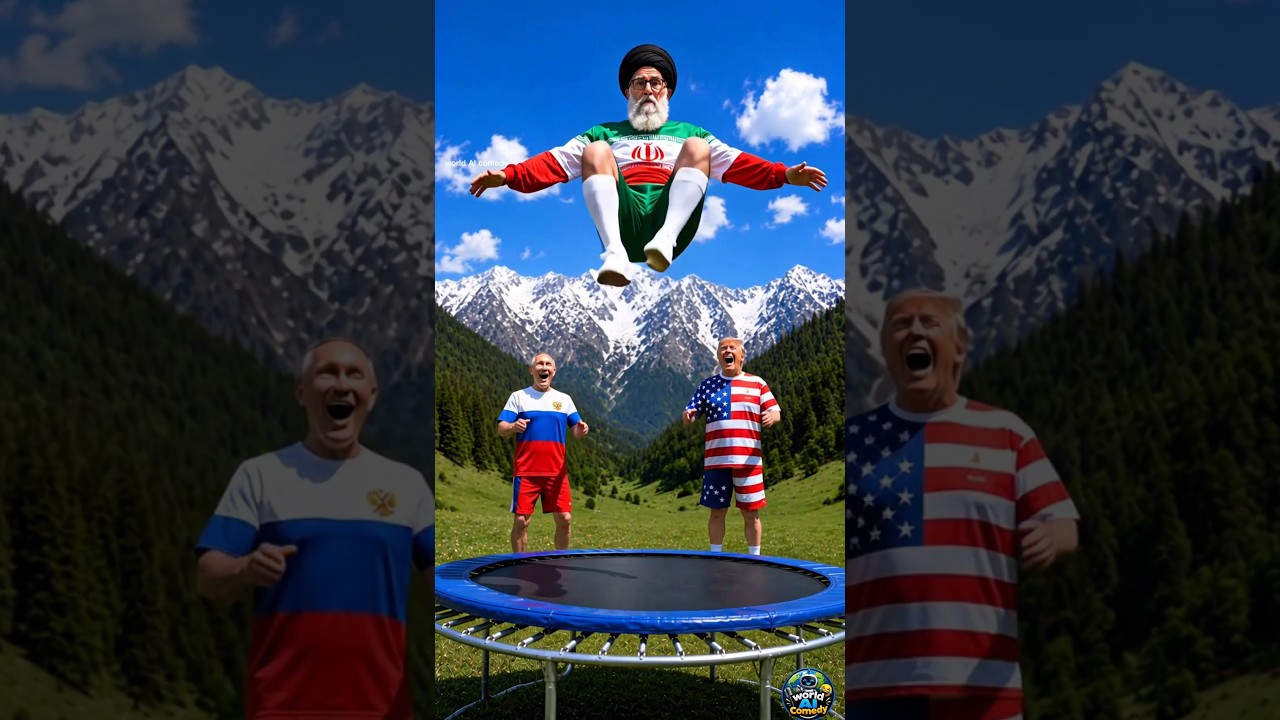 Donald Trump fell face down on the ground 🤣🤣 #short #shorts #trump #putin #khamenei #comedy #funny