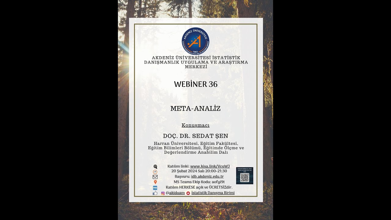 META-ANALİZ | AKİDUAM WEBİNER 36