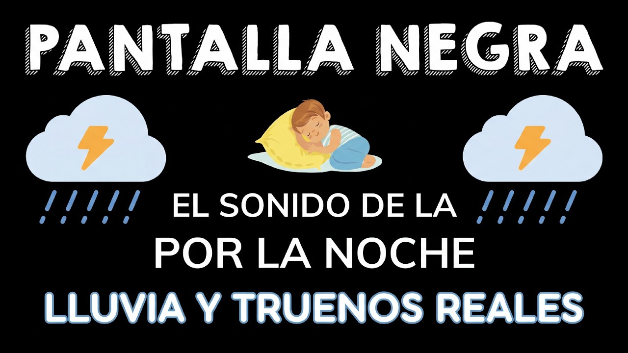 Sonidos Lluvia y Truenos Relajantes para Dormir ⛈ PANTALLA NEGRA 3 Horas 💤 Renueva tus Noches #2