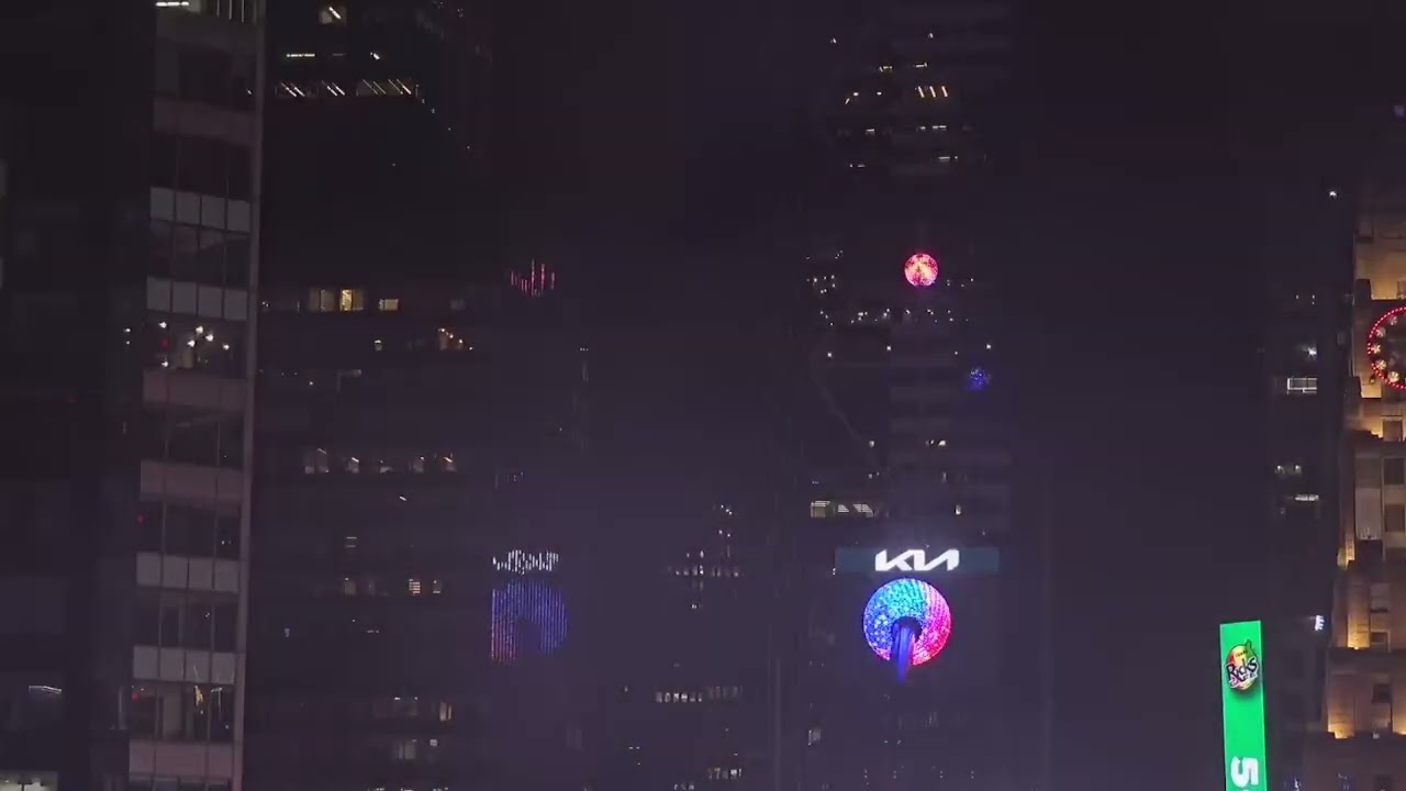 2025 New Years Eve Ball Rise and Drop Ball Sequence and Countdown